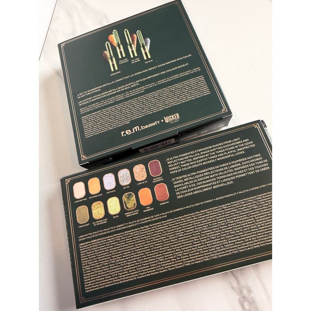 Lot REM Beauty Wicked Emerald City Metallic Eyeliner Set Ozian Forest Eyeshadow
